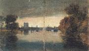 Joseph Mallord William Turner River Scene,Evening effect (mk31) Spain oil painting artist